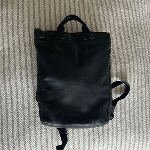 Cos Black Leather Backpack